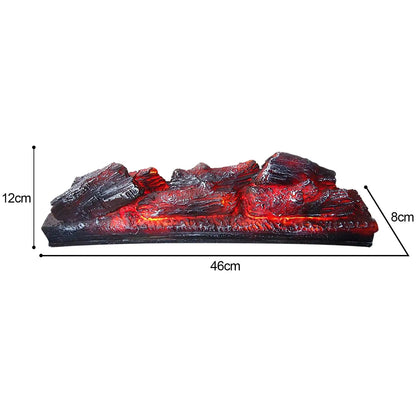 Electric Fireplace Flame Lamp – Simulated Charcoal Firewood Decorative Light for Home, Exhibitions & Shooting Props (US Plug)