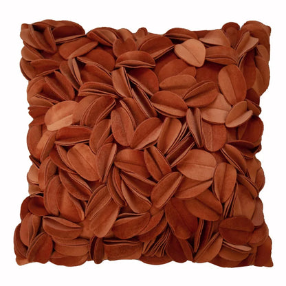 Handmade French Romantic Luxury Flower Petal Cushion Cover - Ivory, Blush, Teal & Copper