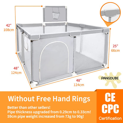 PANGDUBE Baby Playpen – Indoor Safety Fence & Ball Pit Playground for Kids 6 Months to 6 Years