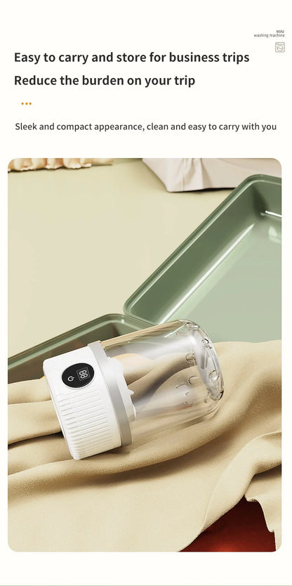 Wireless Mini Washing Machine – 1L Portable Underwear & Socks Cleaner with Dehydration Function