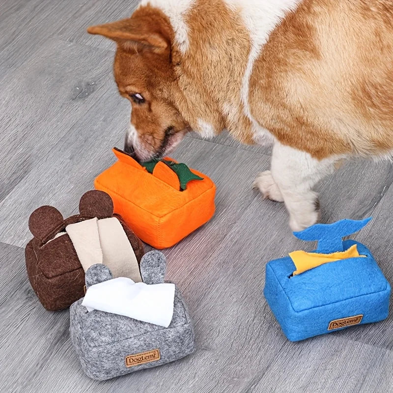 Plush Dog Snuffle Toy – Interactive Chew & Slow Feeding Toy for Small & Medium Dogs