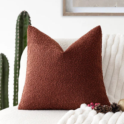 Stylish Textured Bouclé Cushion Covers - 12 Colours