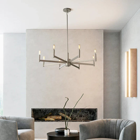 Modern Industrial 6 & 8-Light Pendant Chandelier - 2 Sizes