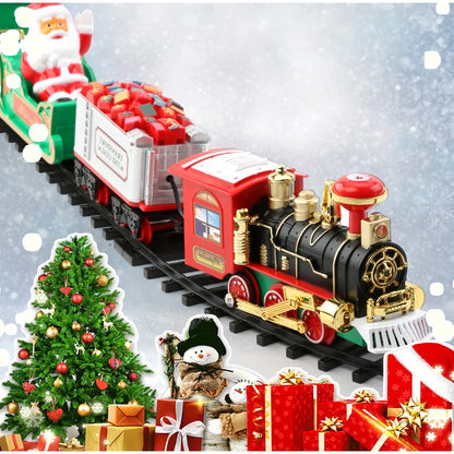 Christmas Train Set – Musical Santa Claus Train with Tracks for Tree & Home Decoration 2025 Holiday Gift