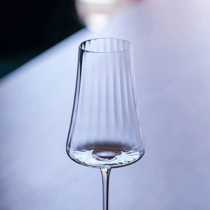 Sets of 2, 4 & 6 Handmade Sky Ripple Crystal Wine & Champagne Glasses - 5 Styles