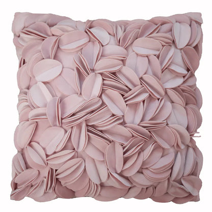 Handmade French Romantic Luxury Flower Petal Cushion Cover - Ivory, Blush, Teal & Copper