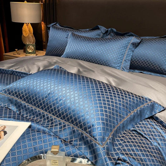 Royale Diamond Duvet Cover Set (Long-staple Sateen Cotton)