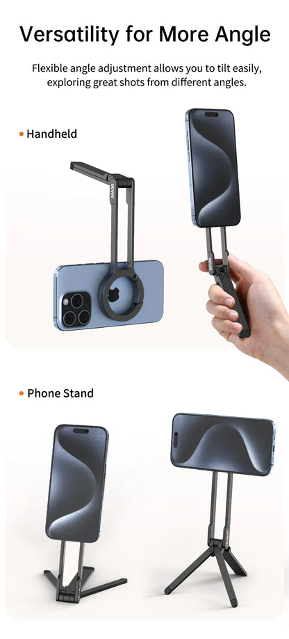 Double-Sided Magnetic Tripod Phone Holder