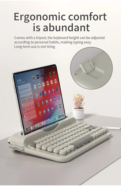 Retro Bluetooth Typewriter Keyboard