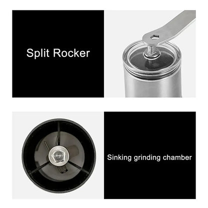 Manual Coffee Grinder – Portable Burr Hand Coffee Bean Grinder for Home & Camping