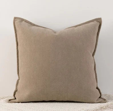 Modern Chenille Throw Cushion Covers with Zipper - 8 Colours