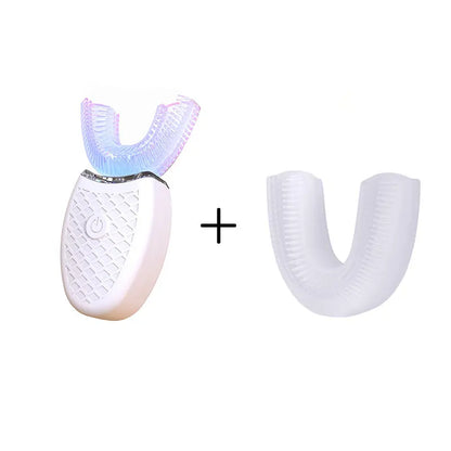 U-Shaped Electric Toothbrush – 360° Automatic Sonic Toothbrush with USB Rechargeable Silicone Head