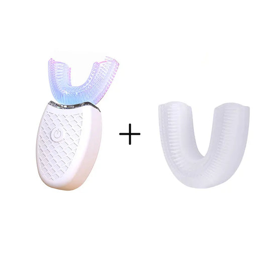 U-Shaped Electric Toothbrush – 360° Automatic Sonic Toothbrush with USB Rechargeable Silicone Head
