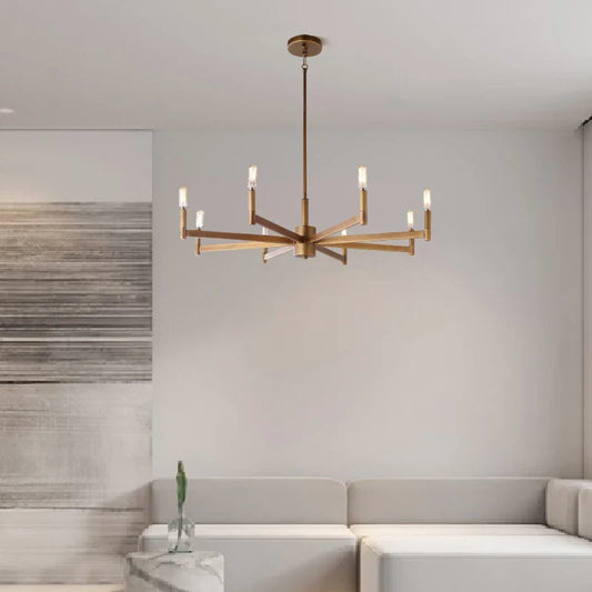 Modern Industrial 6 & 8-Light Pendant Chandelier - 2 Sizes
