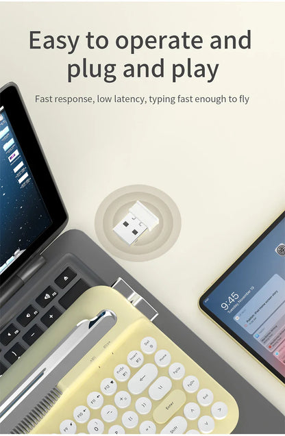 Retro Bluetooth Typewriter Keyboard