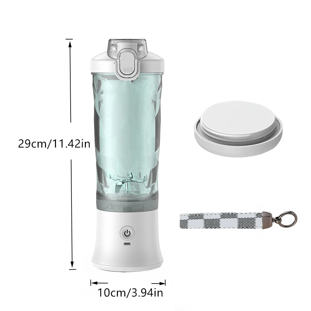 Portable Cordless Blender – 18oz Rechargeable Smoothie Maker with Leakproof Lid