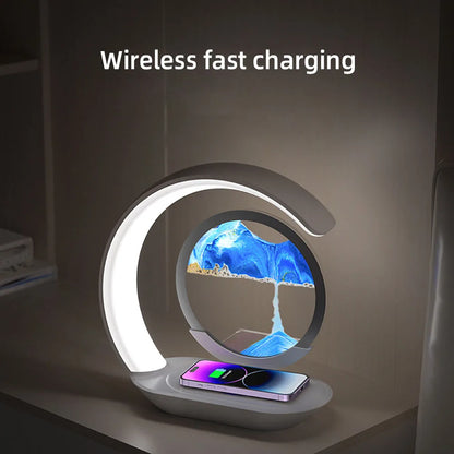 Quicksand Night Lamp With Wireless Charger
