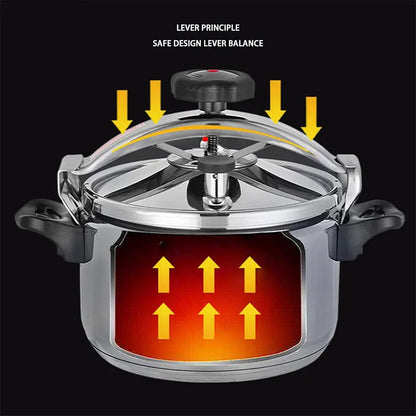 Aluminum Pressure Cooker – 3L/4L/5L/7L Gas Stove Safe Explosion-Proof Cooker with Easy Lock Lid