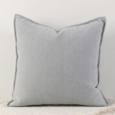 Modern Chenille Throw Cushion Covers with Zipper - 8 Colours