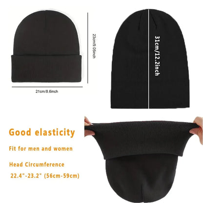 Unisex Satin-Lined Beanie Hat – Anti-Static Silk Lining Warm Knit Skull Cap for Winter & Hair Protection
