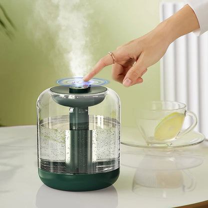 Rechargeable Air Humidifier – 1L Essential Oil Diffuser with LED Light & USB Mist Maker