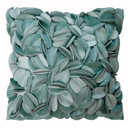 Handmade French Romantic Luxury Flower Petal Cushion Cover - Ivory, Blush, Teal & Copper