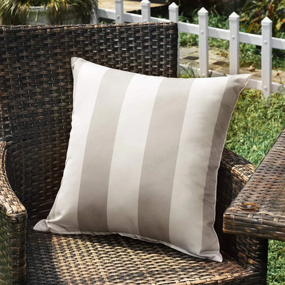 Outdoor Waterproof Decorative Striped Cushion Covers - Various Colours