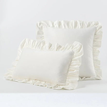Decadent Velvet Cushion Covers with Ruffle - 16 Colours