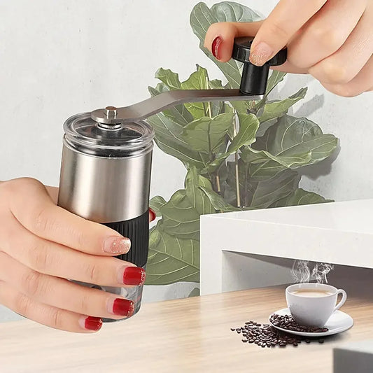 Manual Coffee Grinder – Portable Burr Hand Coffee Bean Grinder for Home & Camping