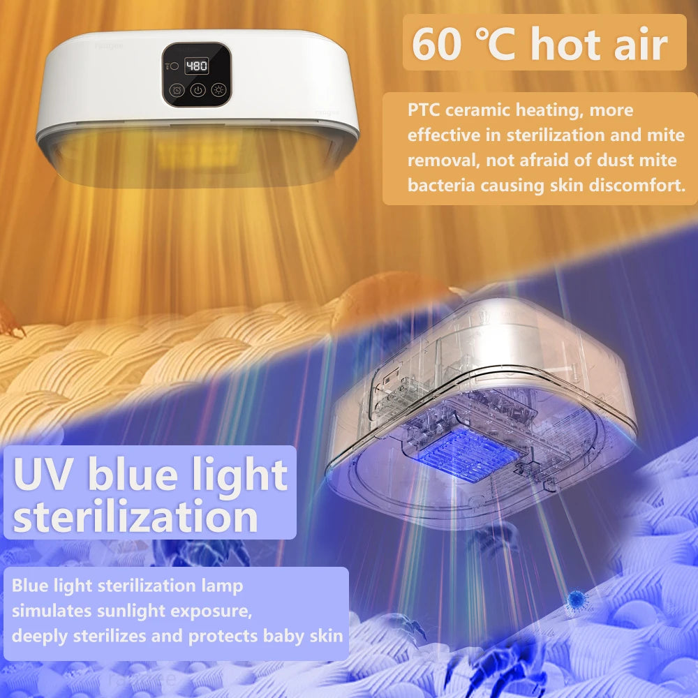 Portable Electric Clothes Dryer – Foldable Laundry Dryer with UV Sterilization for Home & Travel