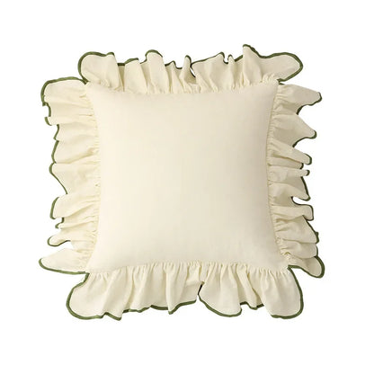 Ruffle Cotton Cushion Cover - 6 Colours