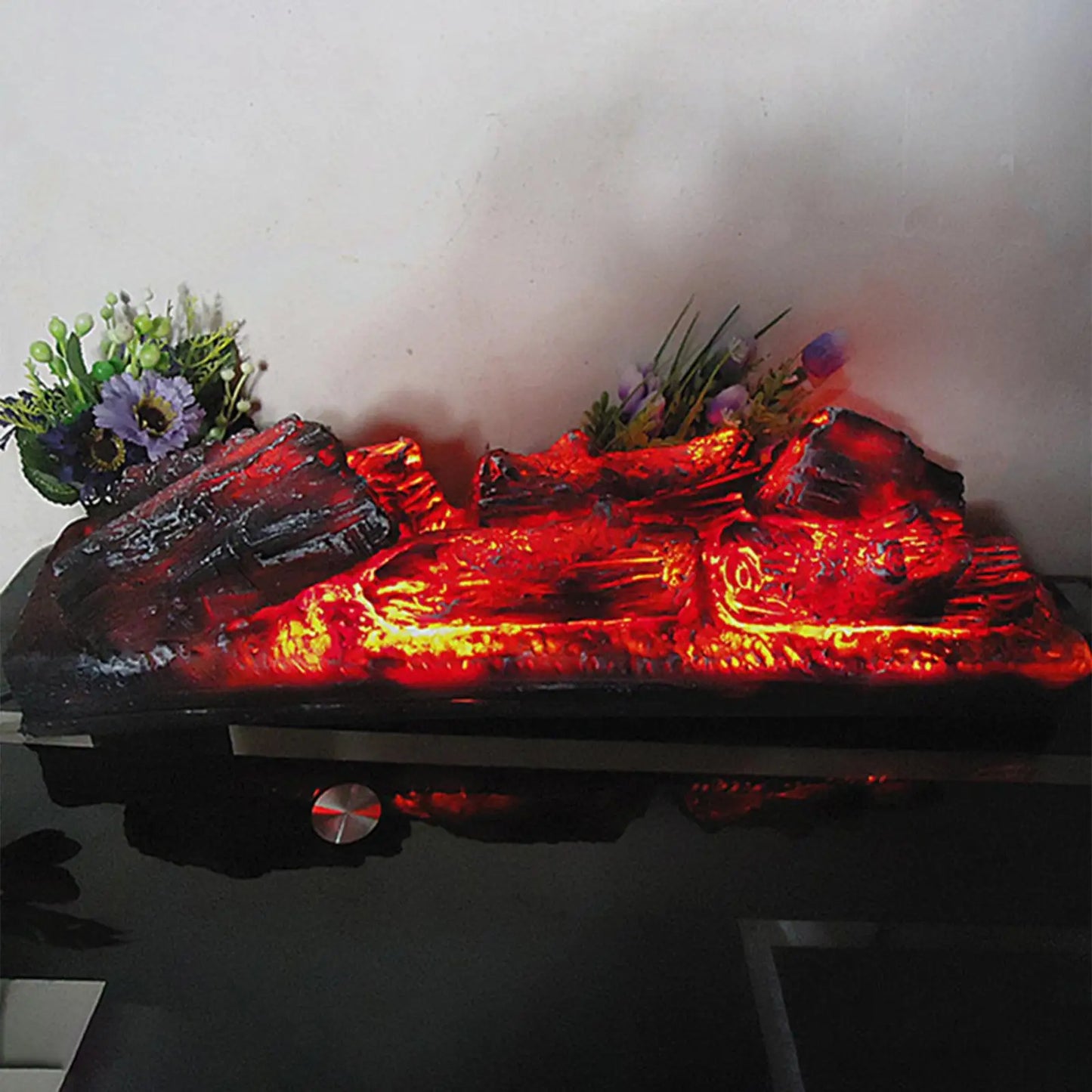Electric Fireplace Flame Lamp – Simulated Charcoal Firewood Decorative Light for Home, Exhibitions & Shooting Props (US Plug)