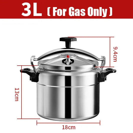 Aluminum Pressure Cooker – 3L/4L/5L/7L Gas Stove Safe Explosion-Proof Cooker with Easy Lock Lid