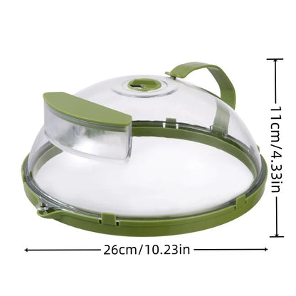 Microwave Splatter Cover With Water Steamer