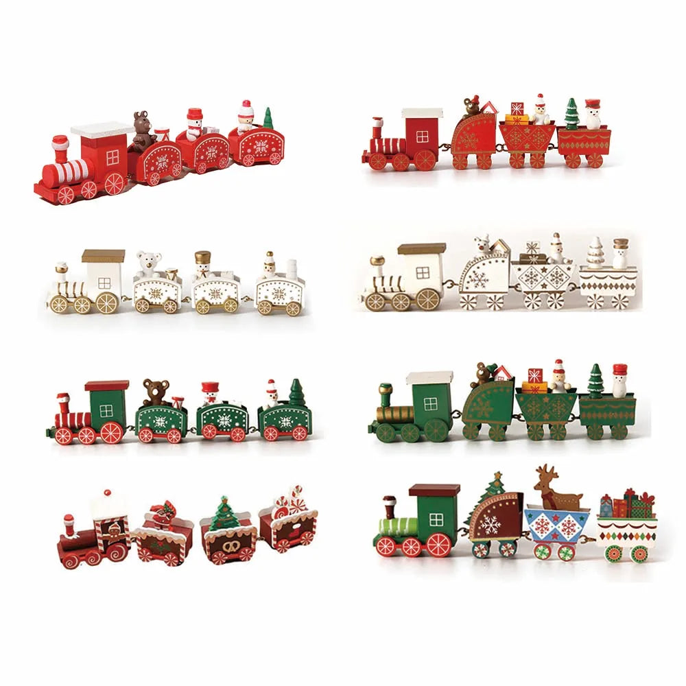 Wooden Christmas Train Decoration – Moving Train Ornament for Home, Tree & New Year Holiday Gifts 2025