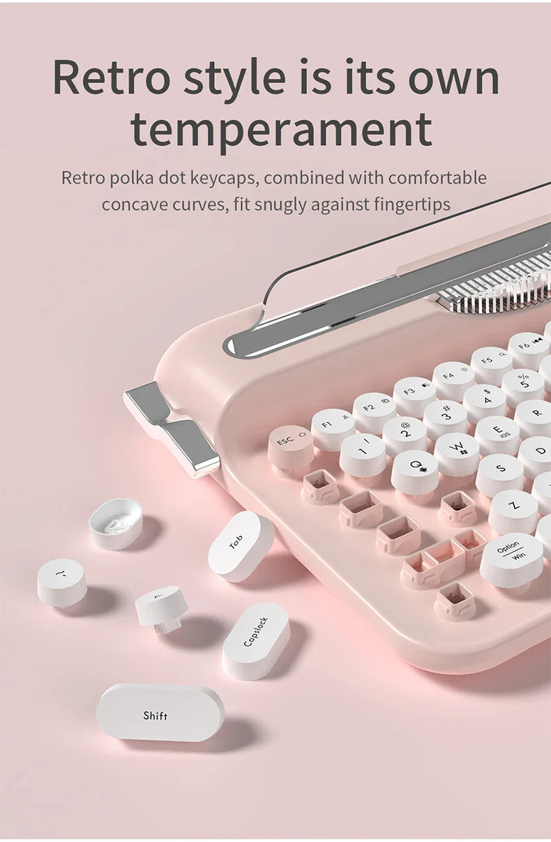 Retro Bluetooth Typewriter Keyboard