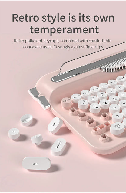 Retro Bluetooth Typewriter Keyboard