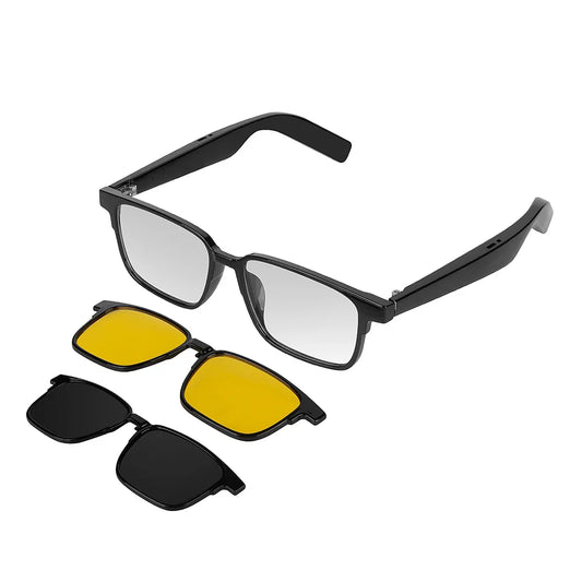 Intelligent Bluetooth Magnetic Glasses Polarized Night Vision Lens Anti Blue Light Wireless Earphones