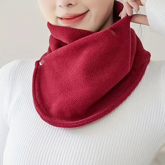 Classic Velvet Neck Warmer – Thick Thermal Fleece Scarf for Winter Cycling, Skiing & Cold Weather Protection