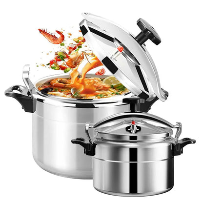 Aluminum Pressure Cooker – 3L/4L/5L/7L Gas Stove Safe Explosion-Proof Cooker with Easy Lock Lid