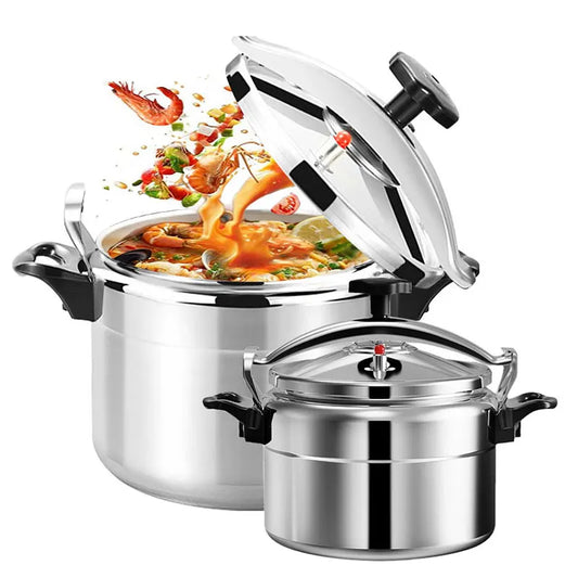 Aluminum Pressure Cooker – 3L/4L/5L/7L Gas Stove Safe Explosion-Proof Cooker with Easy Lock Lid