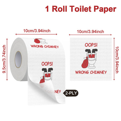 Christmas Toilet Paper Roll – Funny Merry Christmas & Happy 2026 New Year Tissue for Holiday Bathroom Décor