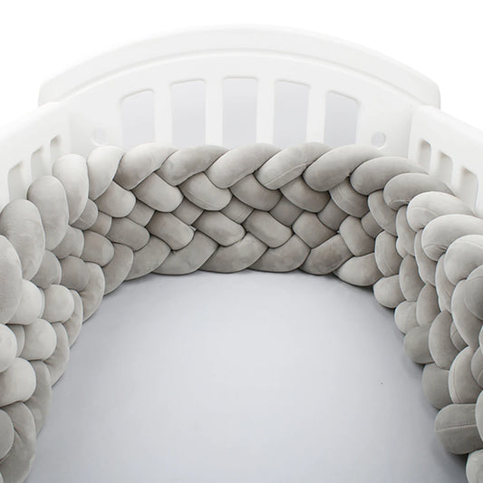 Braided Baby Crib Bumper – 300/400cm Soft Cushion Bed Protector for Newborns & Nursery Decoration