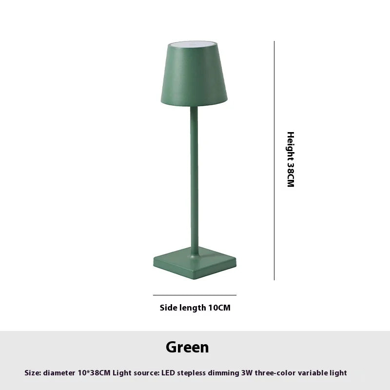 Portable Cordless LED Rechargeable Outdoor & Indoor Table Lamp with Modern Shade - 7 Colours