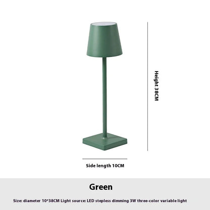 Portable Cordless LED Rechargeable Outdoor & Indoor Table Lamp with Modern Shade - 7 Colours