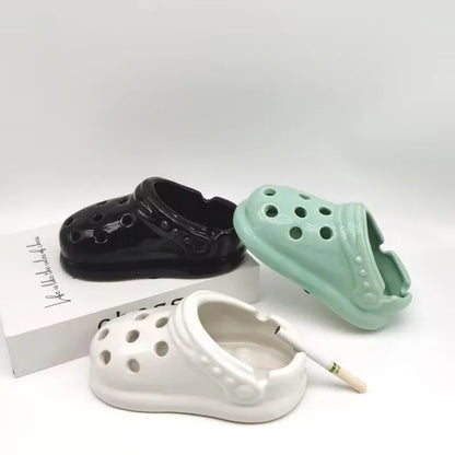 Sandal Art Ceramic Ashtray
