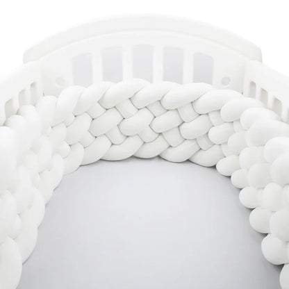 Braided Baby Crib Bumper – 300/400cm Soft Cushion Bed Protector for Newborns & Nursery Decoration