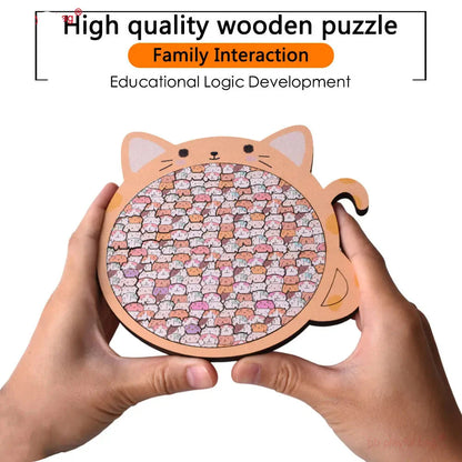Wooden Cat Craze Wooden Art Puzzle