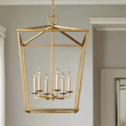 Farmhouse Industrial Hanging Pendant Light - Black, Gold & Silver