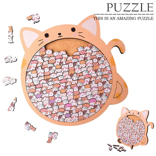 Wooden Cat Craze Wooden Art Puzzle